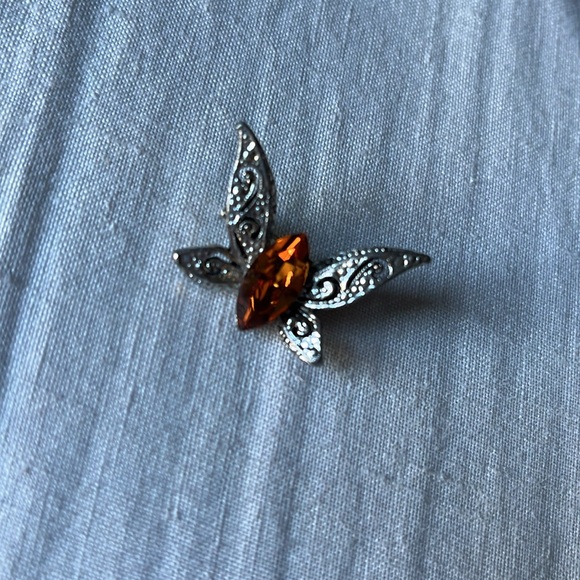 Vintage Citrine Brooch Pin - Picture 9 of 10